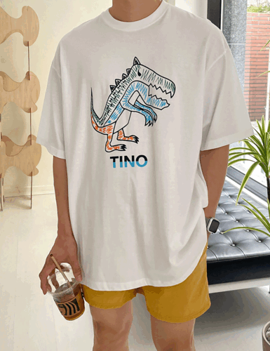 티노 오버핏 반팔 티셔츠 3color